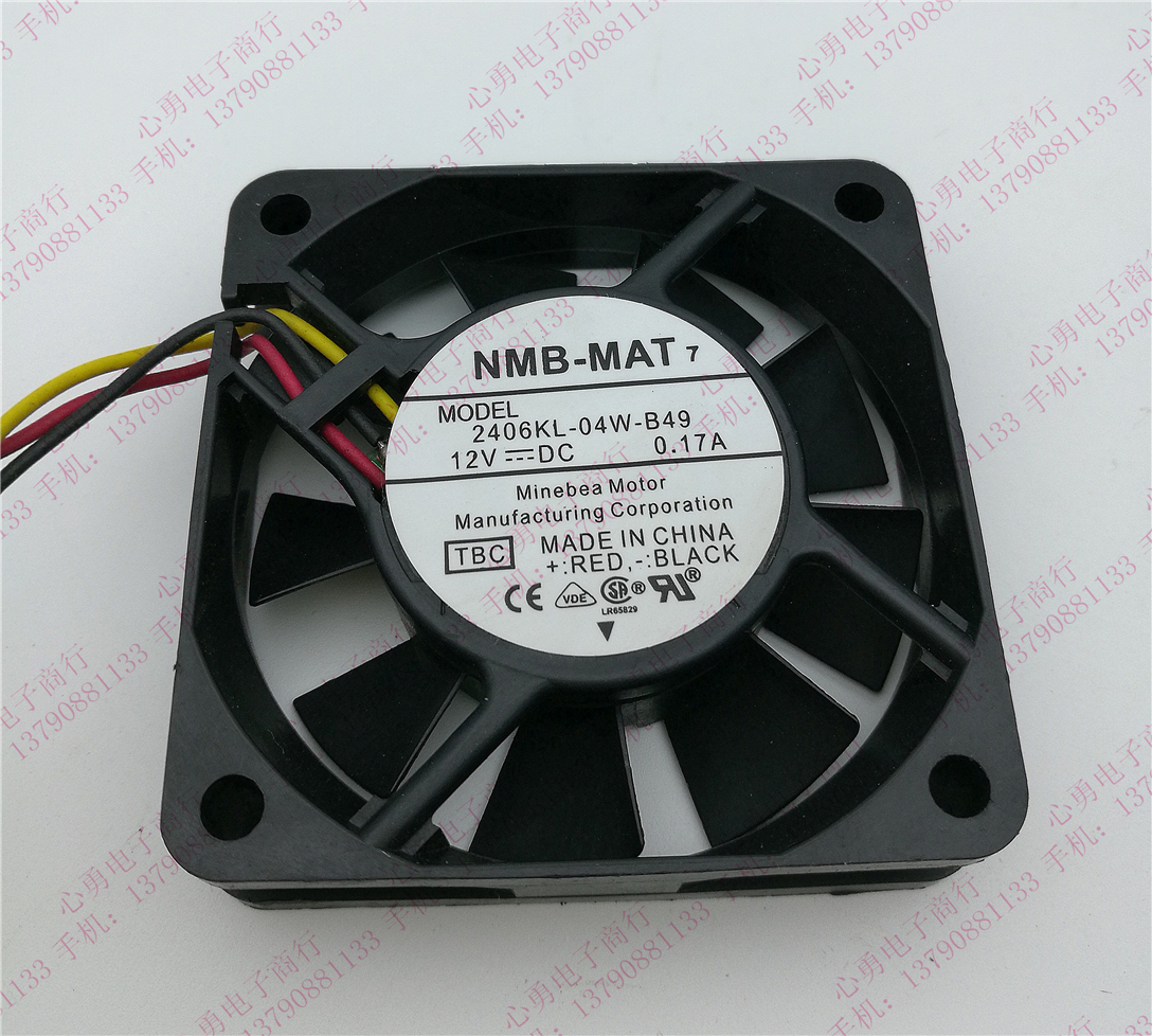 NMB-MAT 2406KL-04W-B49 6015 6CM 12V 0.17A 3线测速服务器风扇