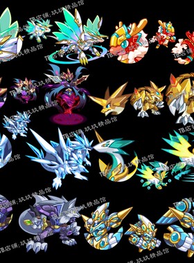 falsh 矢量游戏黑风机器人 恐龙怪宠物 图标icon动画素材文件