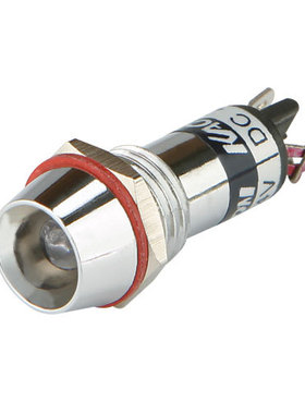 凯昆KACON  开孔Φ8mm金属铜壳高亮LED绿色指示信号灯KL0812G 12V