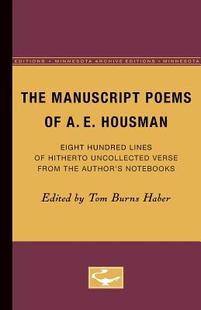 Manuscript Poems Housman A.E. 预售 The