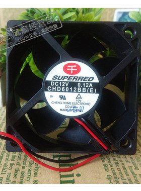 原装千 SUPERRED CHD6012BB 12V 0.12A 6CM 6020 机箱 散热风扇