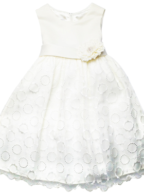 乐天BABY*外贸 3-5岁女童白色多层纱连衣裙礼服裙公主裙