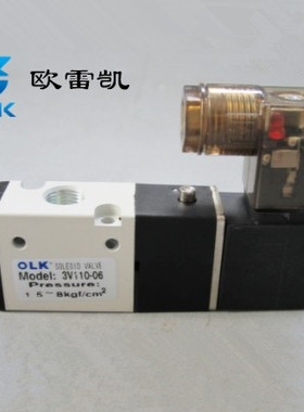 电磁阀 3V110-06/M5 二位三通 OLK欧雷凯 带灯端子式