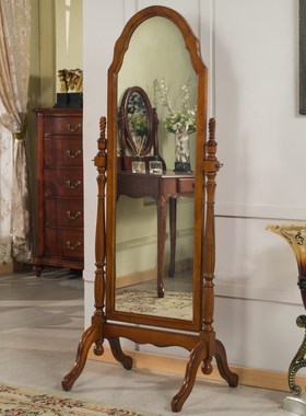 韩式古典家具 Grande Campo 实木全身镜 试衣镜子 穿衣镜 落地镜