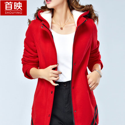 2015秋冬加绒单件秋冬款中长卫衣加厚款长款