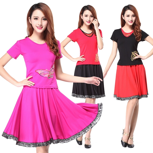 涪舞 Демисезонный комплект, тренд сезона, короткий рукав, с рукавом