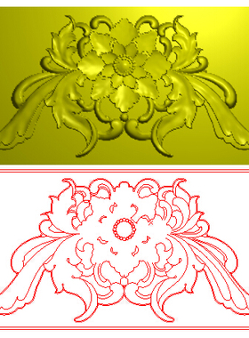 精雕 浮雕图 雕刻 精雕线图 西洋花 源文件 JDP【JD668】