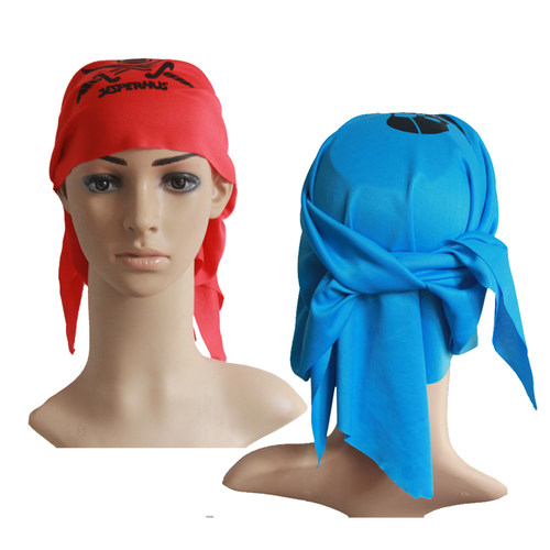 儿童节cos海盗头饰三角巾帽子嘻哈街舞骷髅海盗帽头巾男服务生帽