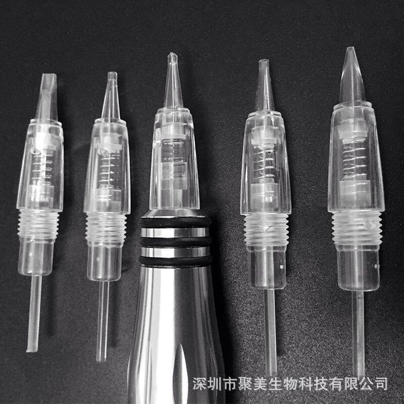 纹绣一体螺口针头雾眉机器 螺旋口式一体针头 夏梦钝针排针不飞针