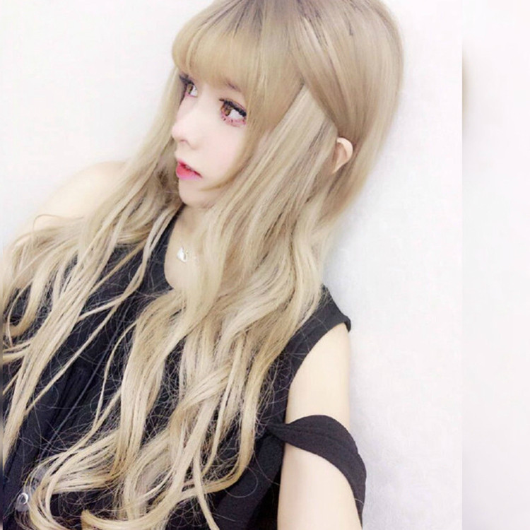 日系动漫伪娘cosplay发型 软妹假毛 主播化妆假发女 cd变装长卷发