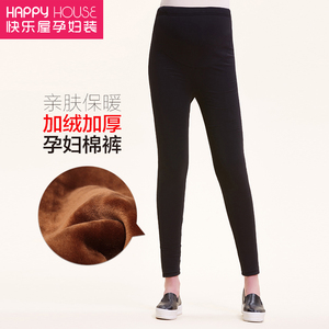 快乐屋孕妇托腹裤 加绒加厚孕妇棉裤冬季欧美装孕妇外穿打底裤