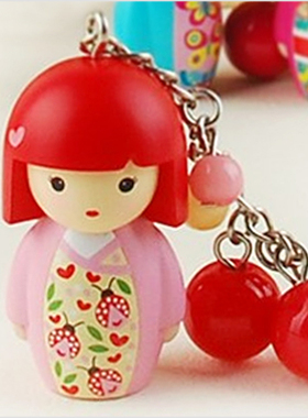 韩国代购kimmi junior日本和服娃娃Kimmidoll钥匙扣包挂件/手机链