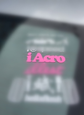 个性iAcro车贴装饰英文汽车贴纸iAcrophobia支持本土改装文化包邮