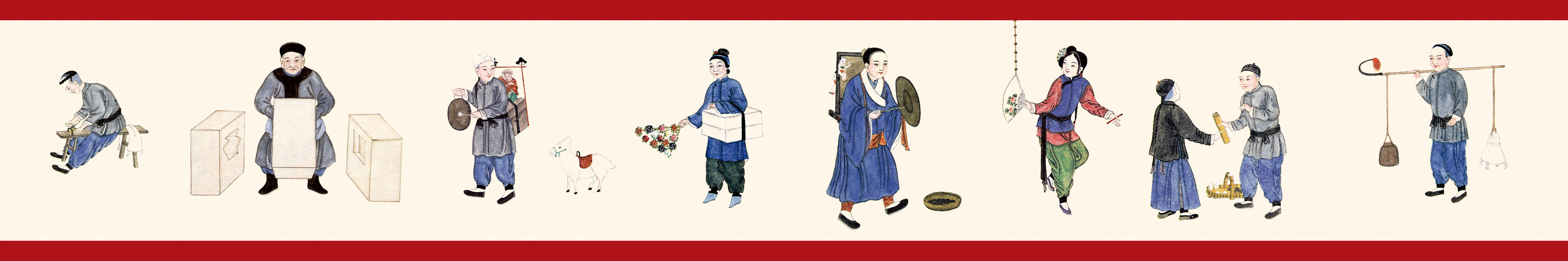 741海报印制展板写真喷绘贴纸56中国古代市井人物-6