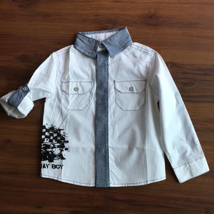 Chemise garcon à manche longue - Ref 2078027 Image 1