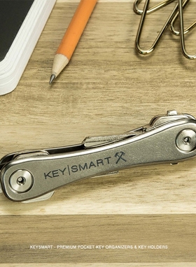 美国 KeySmart | Rugged Titanium 钥匙收纳器 可扩展配件设计