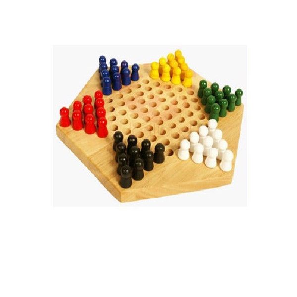 榉木六角跳棋 精品木制画线六角跳棋 成人休闲 儿童益智玩具