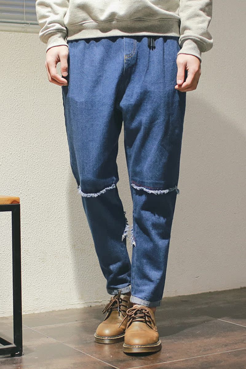 Jeans pour jeunesse Sarouel en coton pour printemps - Ref 1482709 Image 6