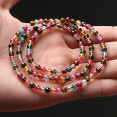 Precious Crystal Brazil old crater high bright color female Lan Bi tourmaline bracelet bracelets week master benefits