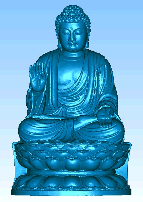 阿弥陀佛/stl扫描圆雕图旋转雕刻三维3d立体模型/佛像