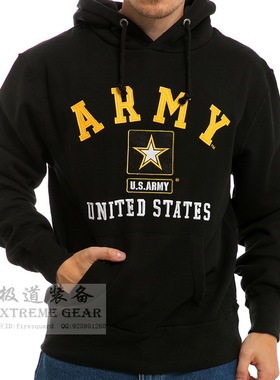 极道装备  原品US ARMY美国陆君认证纪念卫衣抓绒衣连帽