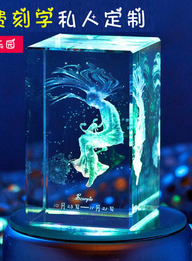 旋转十二星座女友闺蜜创意水晶球