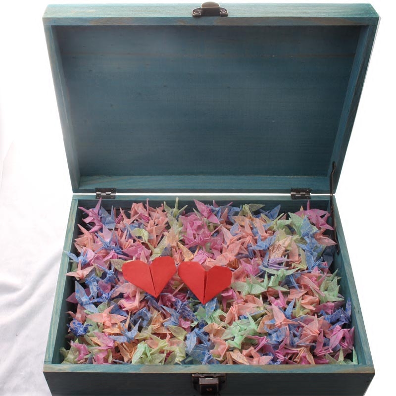 千纸鹤折纸成品夜光1000只长方形复古木盒520情人节生日礼物女友