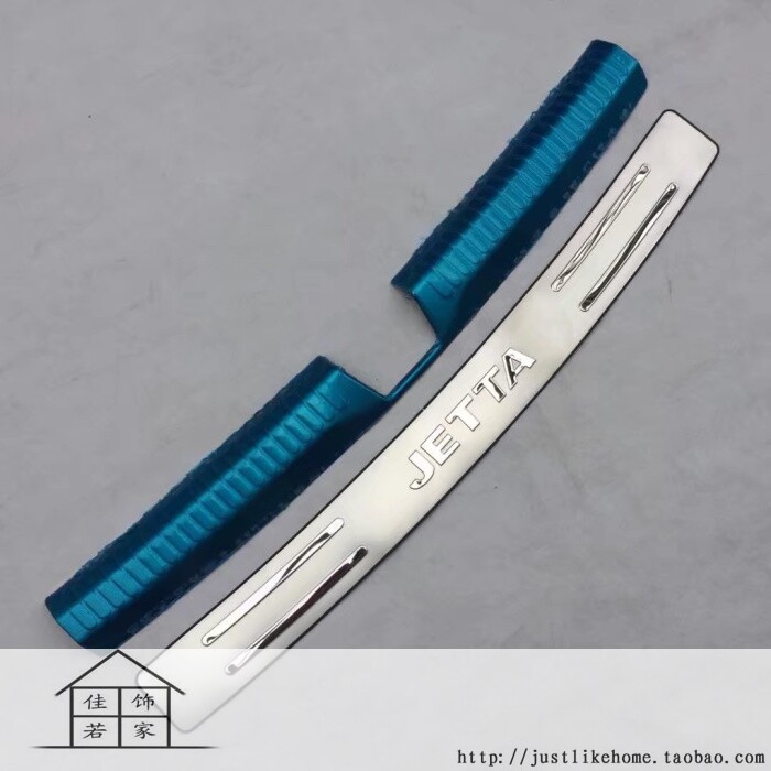 13-16款新捷达专用不锈钢内外后护板贴 尾箱门槛条防护后杠踏板贴