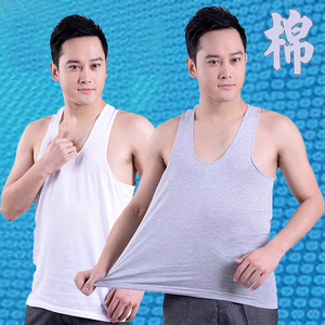 中老年男装纯棉汗衫宽松吊带背心夏季老人汗衫纯棉背心男爸爸装薄