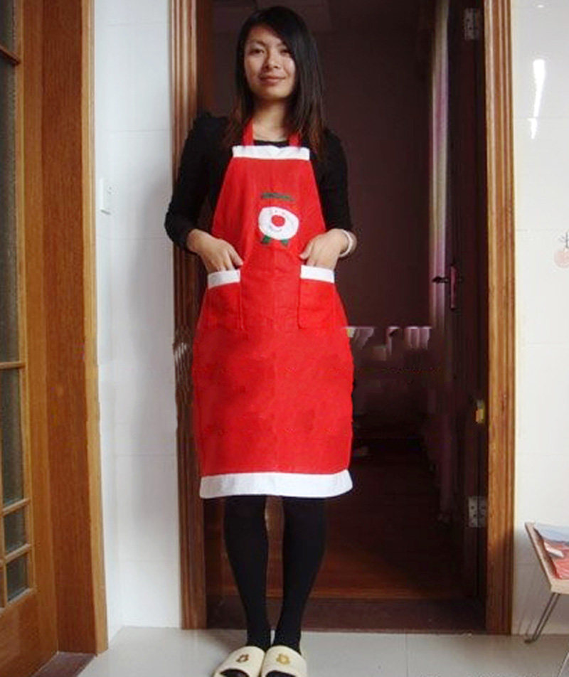 圣诞节服装 围裙 圣诞服务员装扮 酒吧迎宾圣诞服