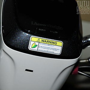TUTU圖圖車貼 JDM安全警示 WARNING注意 汽车内饰随意贴 反光贴纸