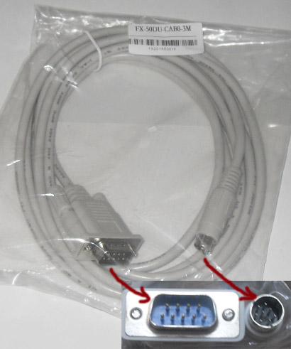 适用三菱FX1S/1N/2N与F940/930/920通迅FX-50DU-CAB0 3米5米10米