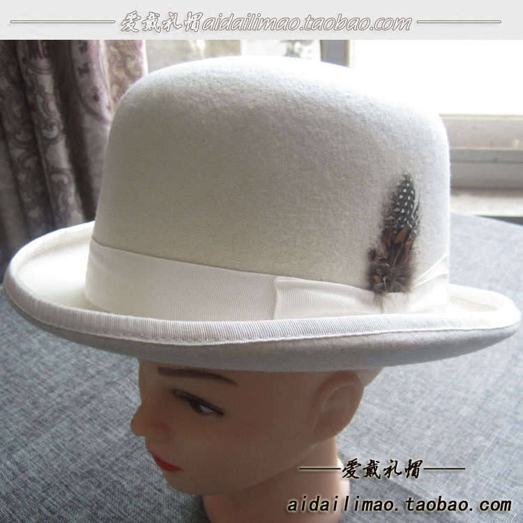 帽子纯羊毛德比bowlerhat舞蹈