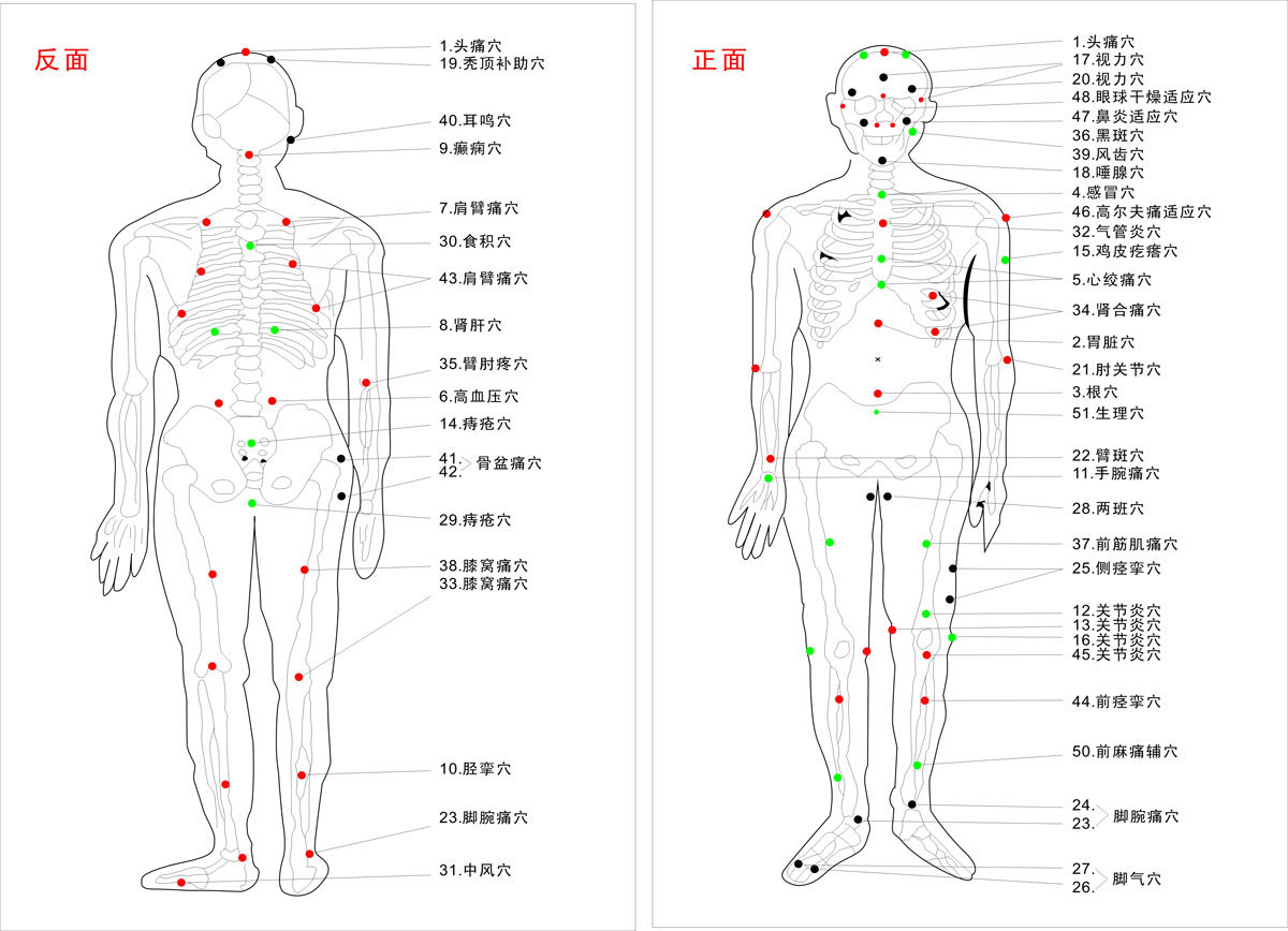 761海报印制展板写真喷绘545人体针炙经络穴位图