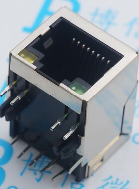 59 带灯8P8C 21MM  RJ45带灯 无滤波  长21.5mm RJ45网络插座