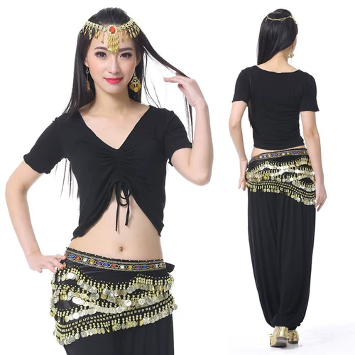 Практика, комплект для танцевального шоу, одежда для йоги, утягивающие легинсы, носки, Индия, короткий рукав