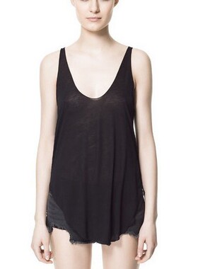 特大码女宽松胖MM纯色吊带打底小背心深V领莫尔内搭200斤220加肥