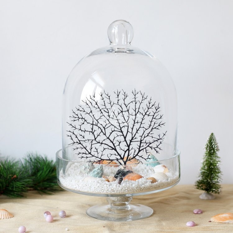 北欧风玻璃罩咖啡馆店铺创意摆件