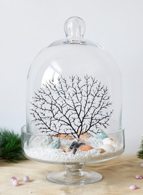 北欧风玻璃罩咖啡馆店铺创意摆件