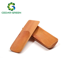 香雪松木实木鞋拔子小巧鞋拔提鞋器 穿鞋木鞋拔 一对