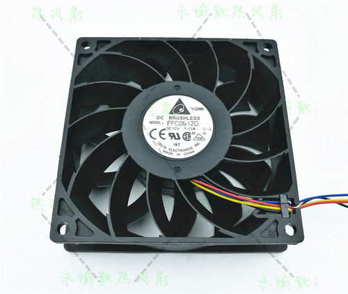 原装 台达 FFC0912D 12V 1.05A 9025 9CM PWM 增压 机箱 散热风扇