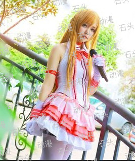 cosplay 刀剑神域sao alo ggo Asuna亚丝娜 偶像 歌姬 人设装现货 模玩/动漫/周边/娃圈三坑/桌游 Cosplay女装/cos女装 原图主图