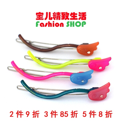 韩国水晶天使翅膀发夹边夹