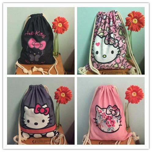 束口袋双肩背包书包HELLOKITTY