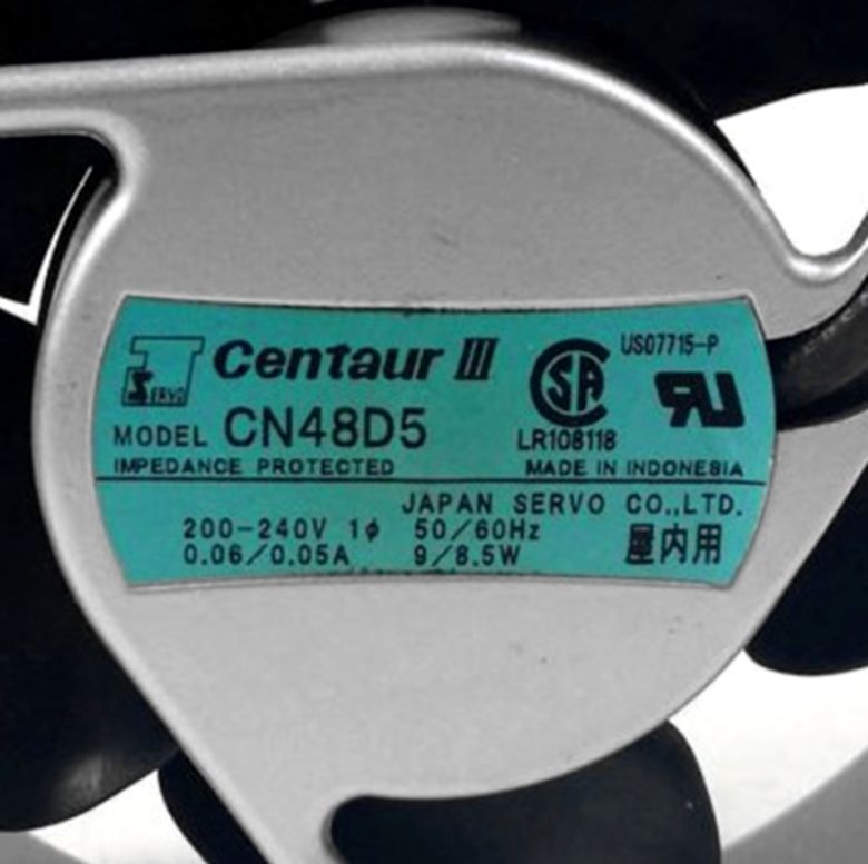 CN48D5 原装日本Centautr 120*120*38MM 200/240V 9/8.5W金属风扇