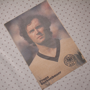 足球皇帝 贝肯鲍尔 海报 Beckenbauer 凯撒大帝 复古德国球星海报