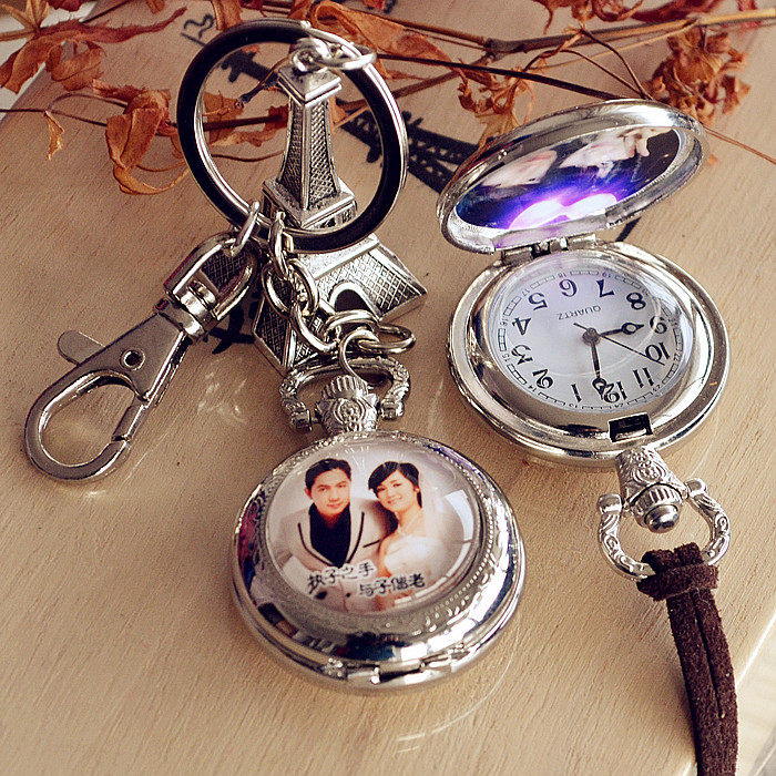 customized Photo Name Watch Bag Pendants lovers Confidante A birthday present men and women automobile Metal Key bucklein the Festive supplies/Gift , Gift ideas , Keychain  category - from Buy2taobao.com to provide professional Taobao agent buy service