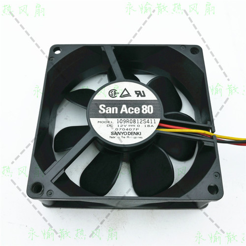 原装三洋 109R0812S411 12V 0.18A 8025 机箱 电源 服务器3线风扇