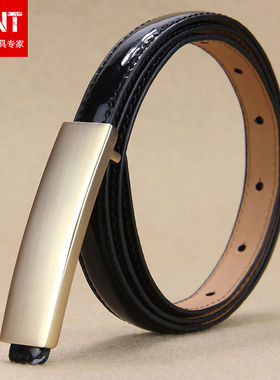 简约百搭女士细腰链漆皮时尚韩国装饰皮带配连衣裙子大衣毛衣腰带