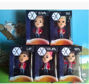 2015肯德基EXO鹿晗张艺兴金珉锡金钟大黄子韬人偶公仔摆件全套